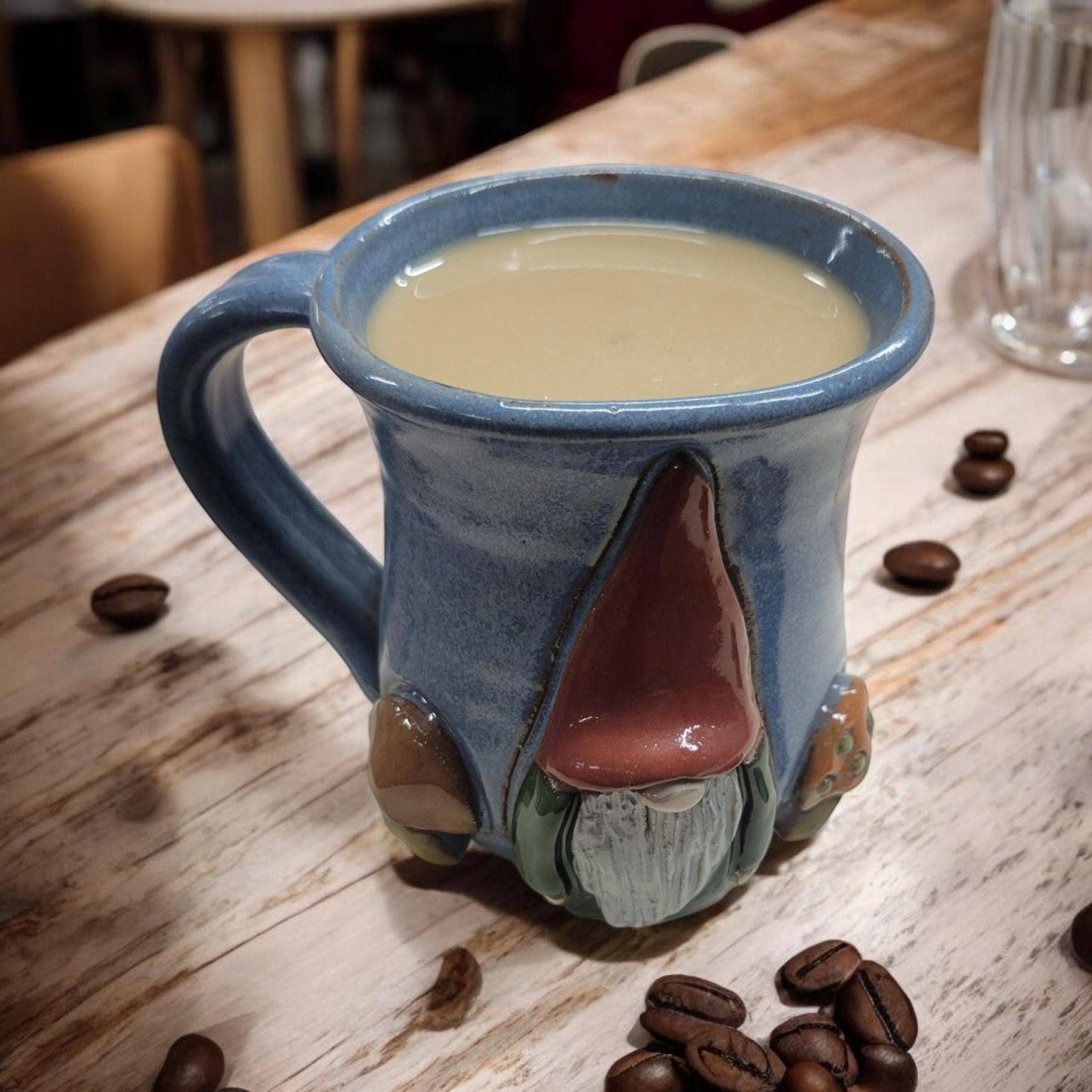 MudWorks Pottery - Gnome with Mushrooms Mug