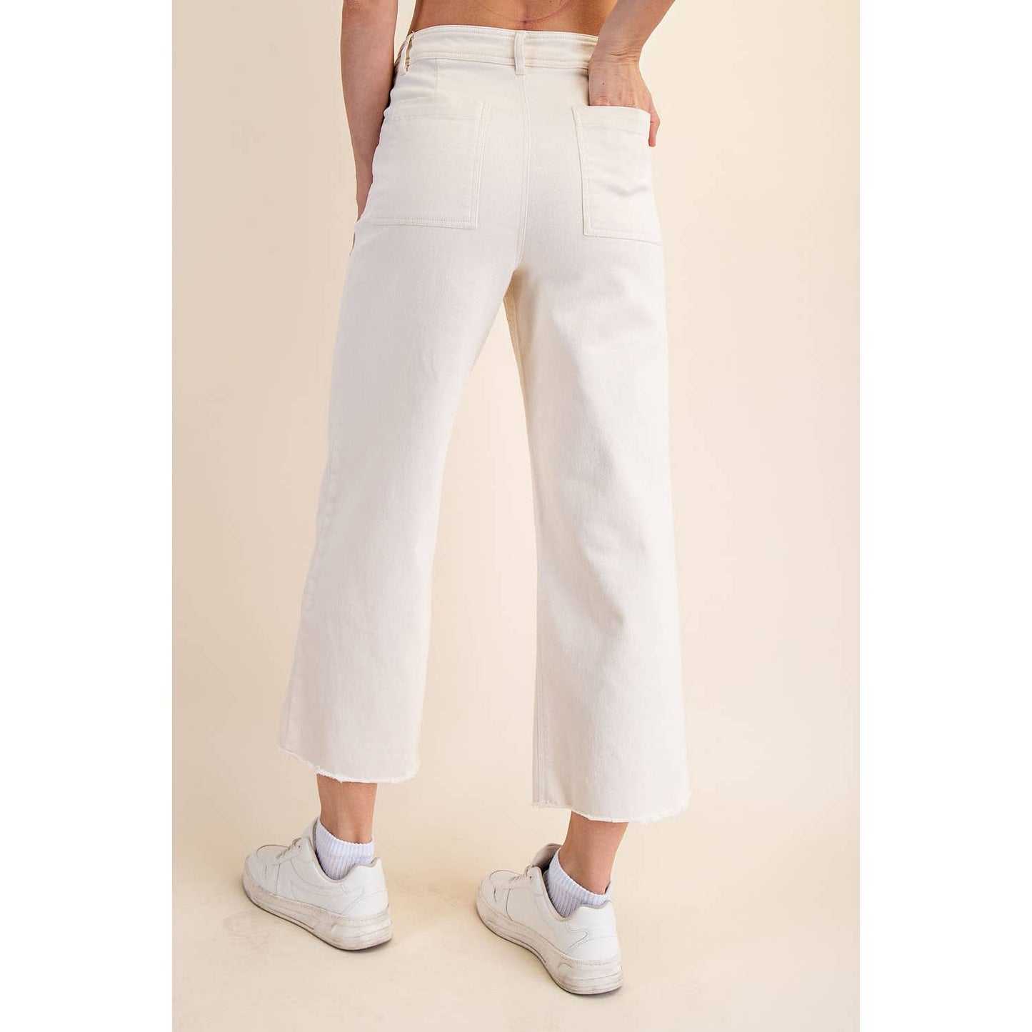 Rae Mode - COTTON TWILL WIDE LEG ANKLE PANT