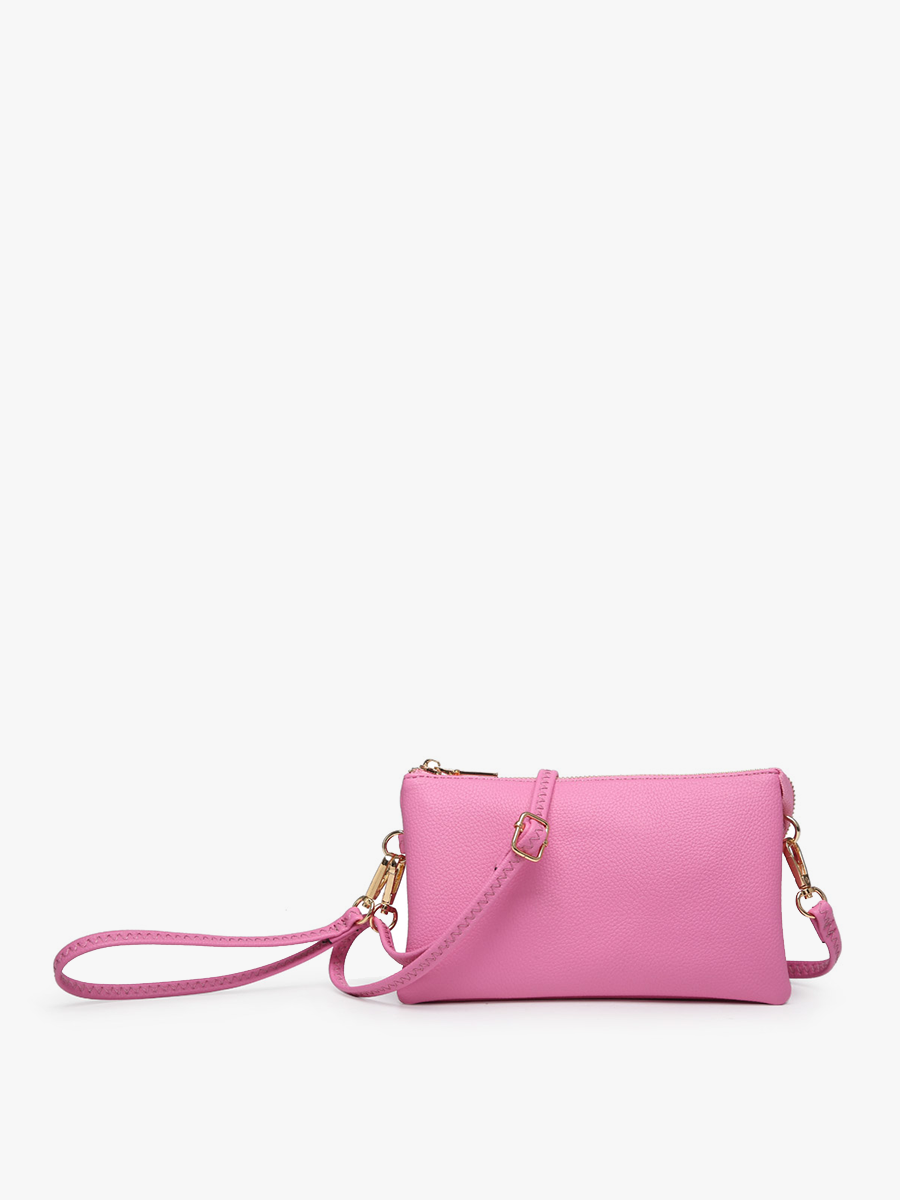 Jen & Co. - M013 Riley Monogrammable 3 Compartment Crossbody/Wristlet