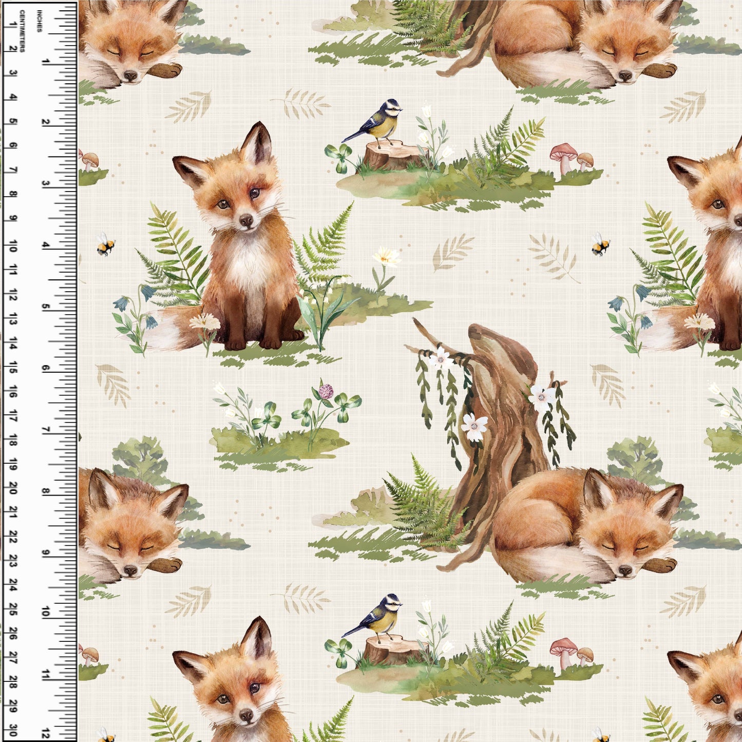Busy Little Stitches - Fox & Fern Toddler Blanket