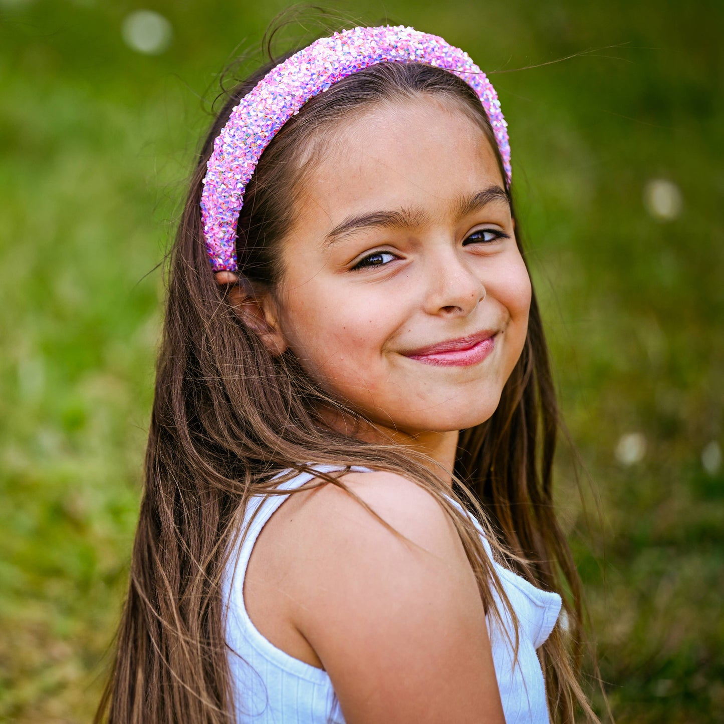 Frog Sac - Kids Padded Headband - Chunky Sequin Hair Band