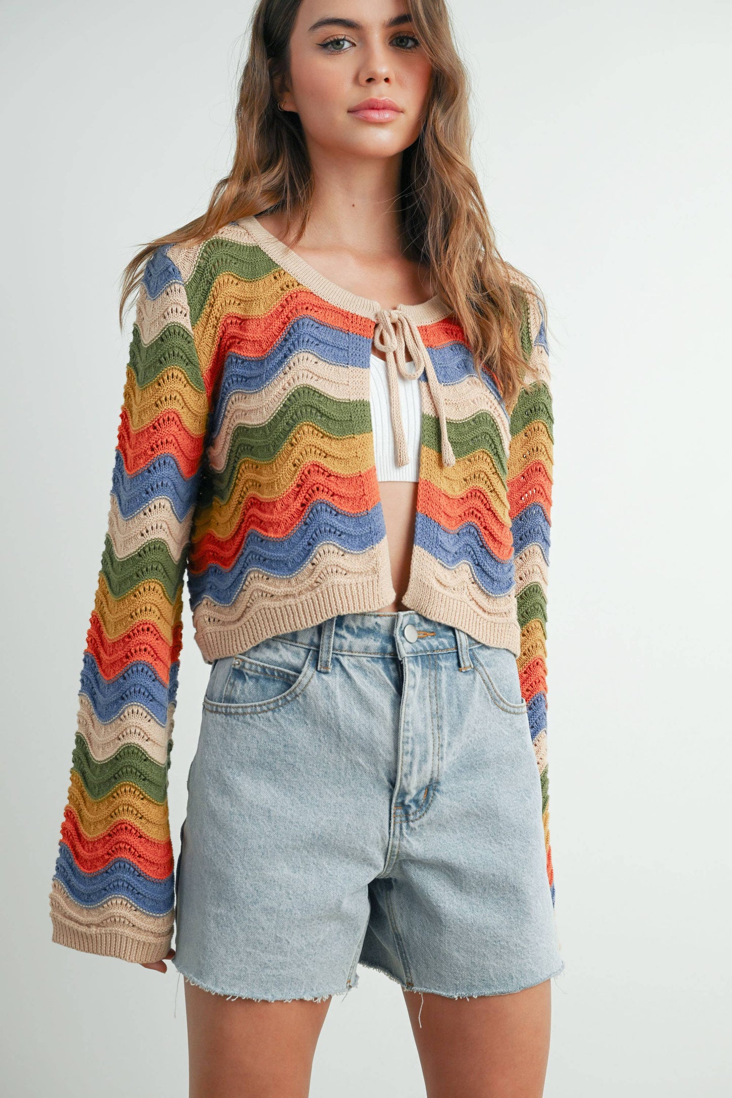 BUTTERMELON - Loose Fit Open Front Cardigan - BMC7640