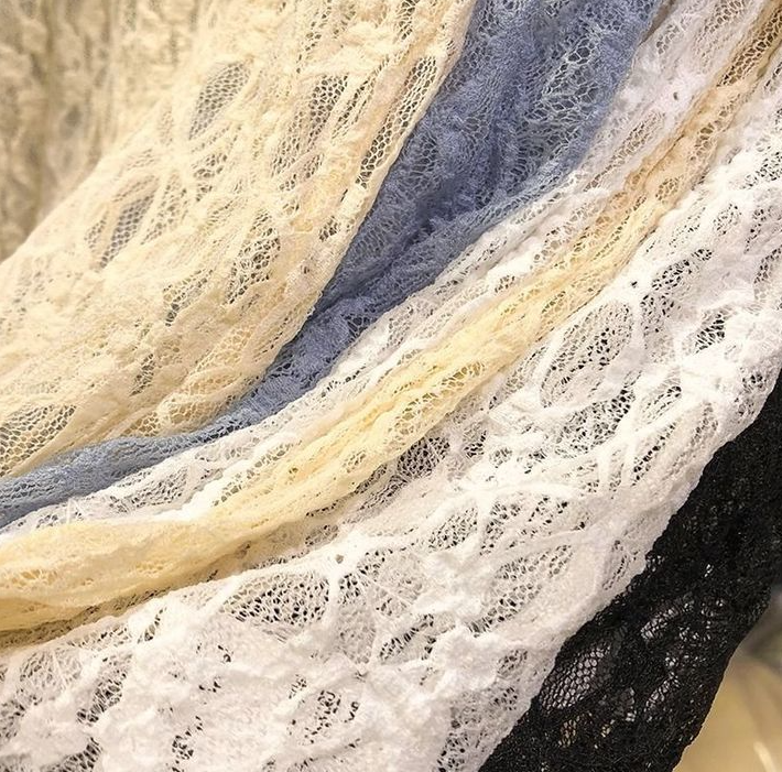 Rosa Clothing - Textured Floral Lace Sheer Mesh see through Layering Top