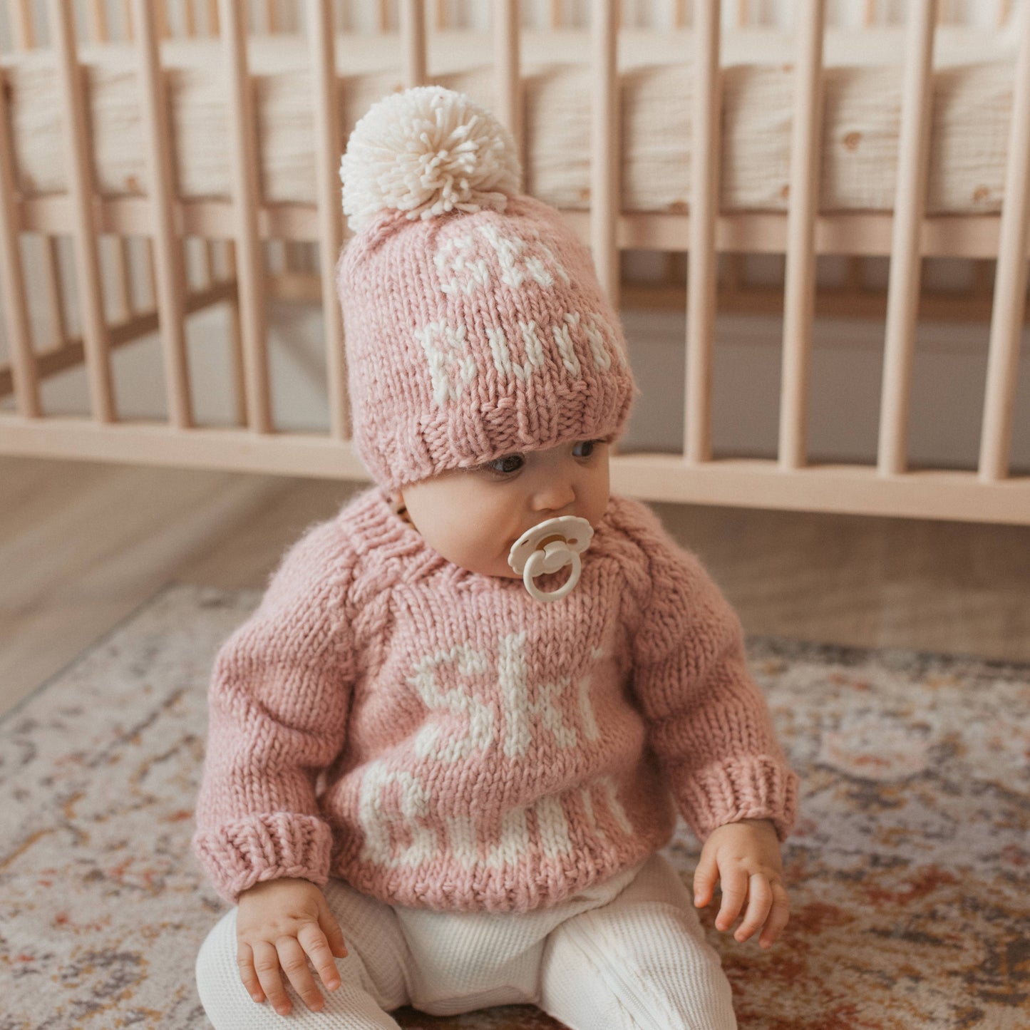 Huggalugs - Ski Bum Rosy Crew Neck Sweater Baby & Toddler