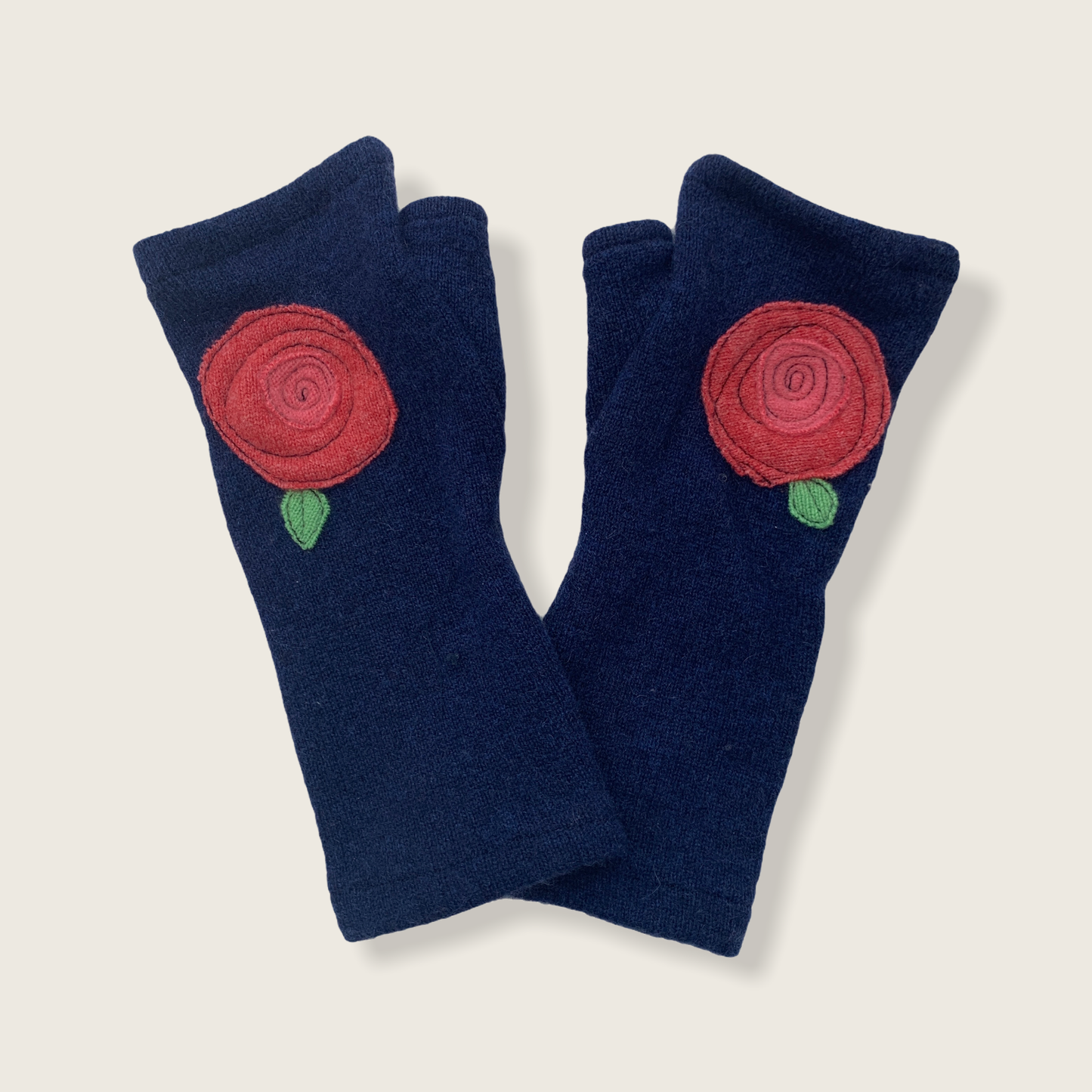 Sardine Clothing Co. - Fingerless Cashmere Gloves-Blooming Rose