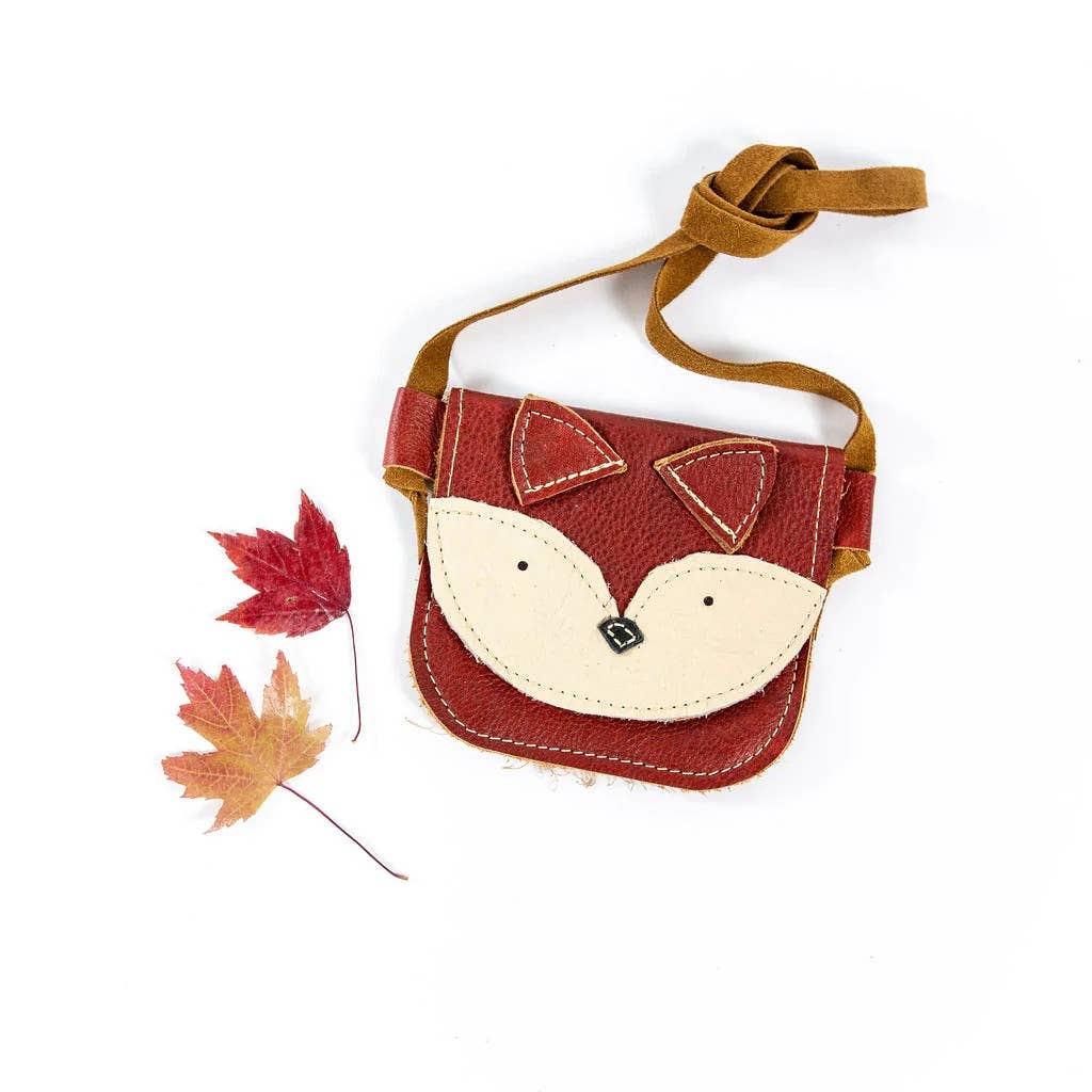 Rhubarb Fox Leather Little Girls & Boys PURSE Toddler & Kids