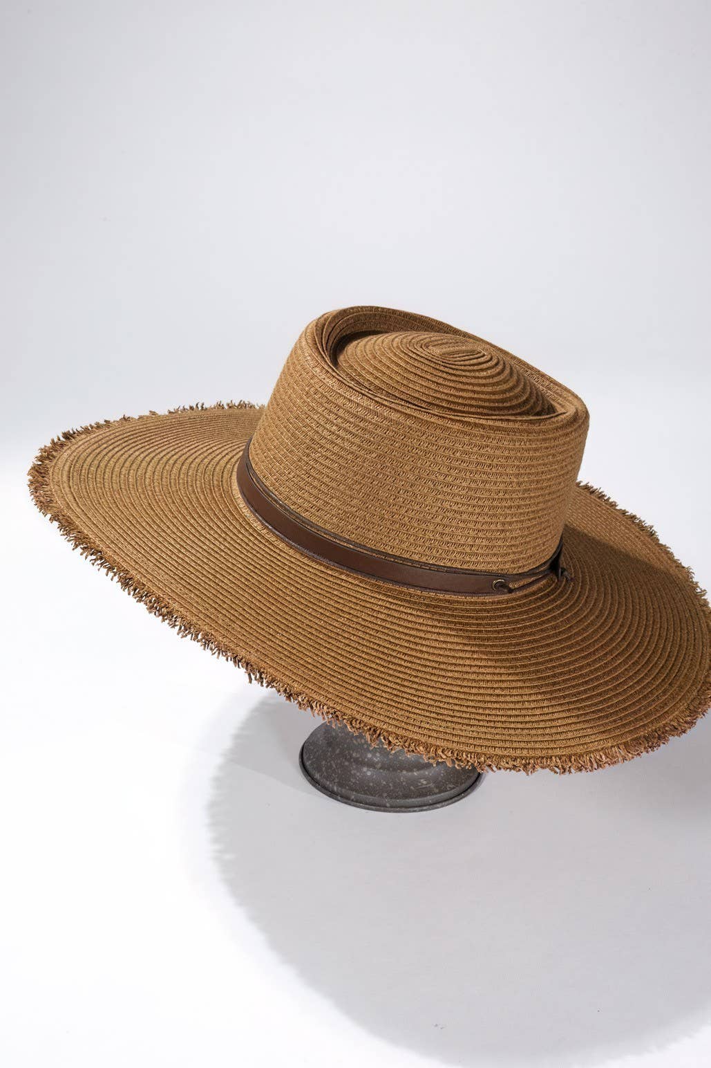Urbanista Outlet - Wide Brim Frayed Straw Sun Hat