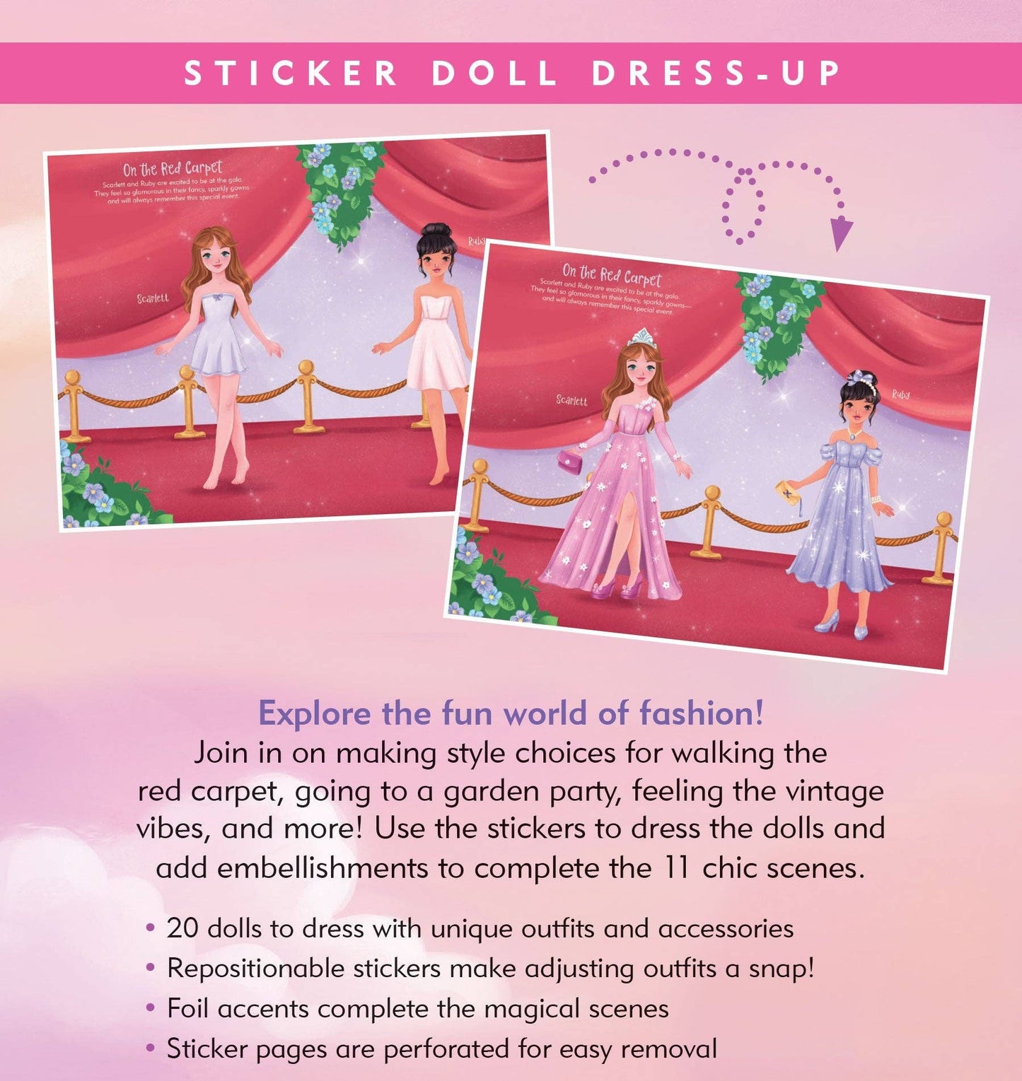 Peter Pauper Press - Fashion Sticker Doll Dress-Up Book