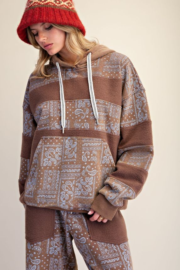 Brown and Blue Sweat Top