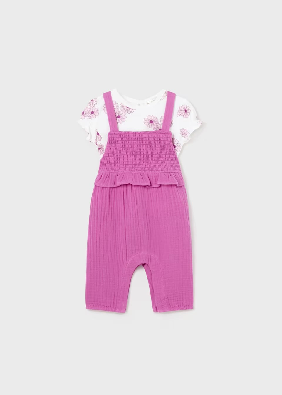 Mayoral Pink Overall Set