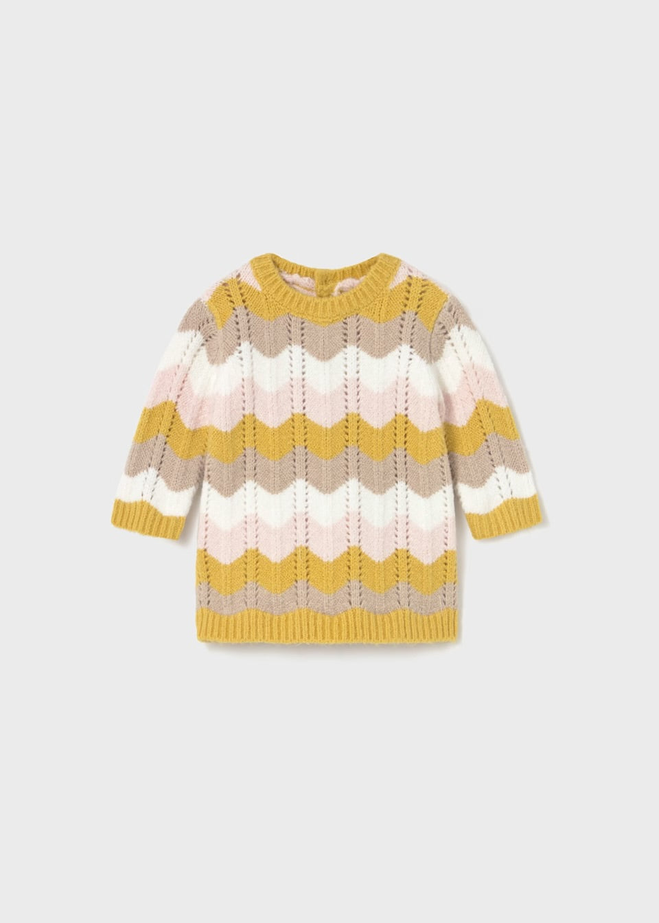 Striped Picot Dress