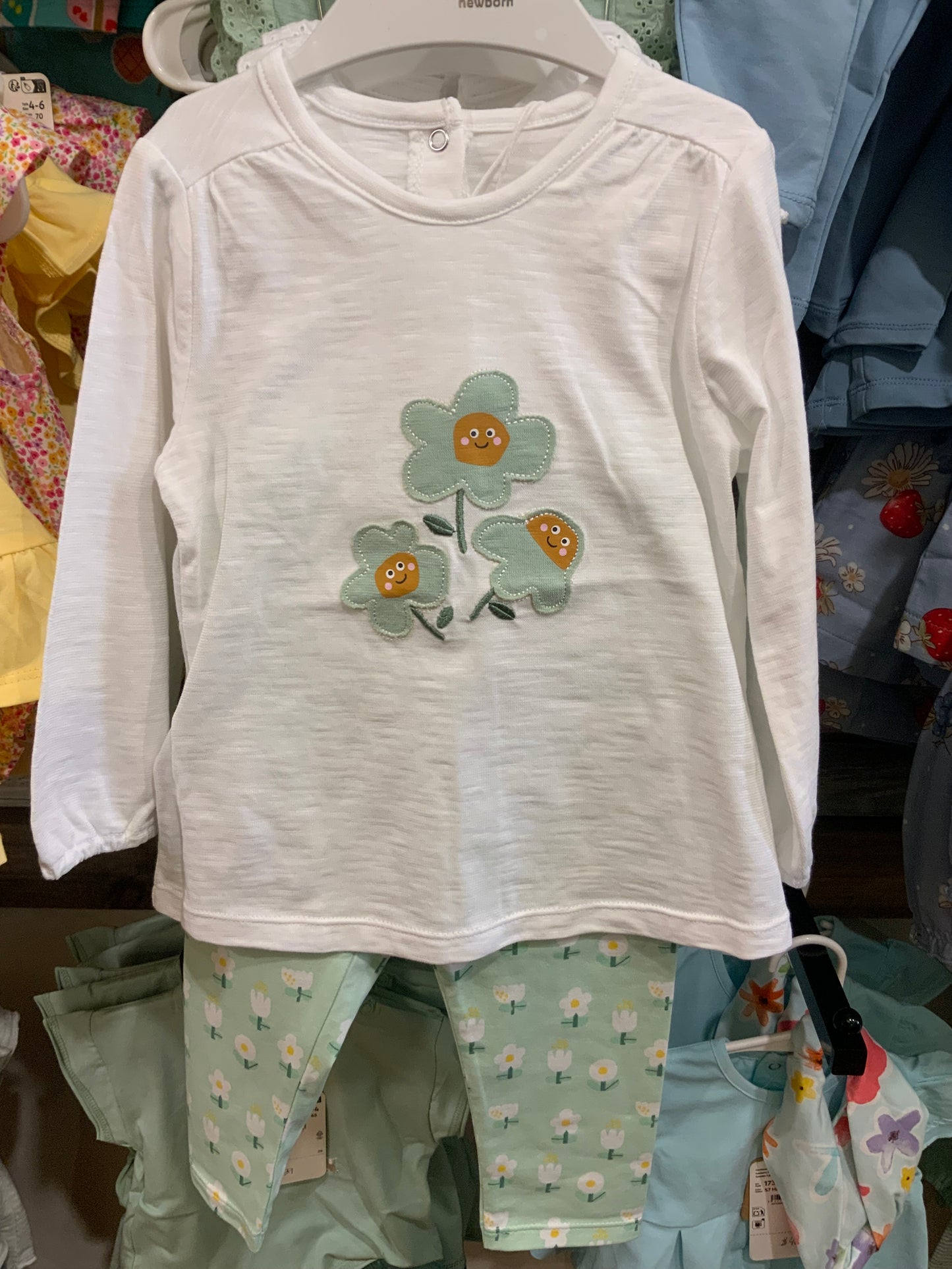 Green Flower Legging Set