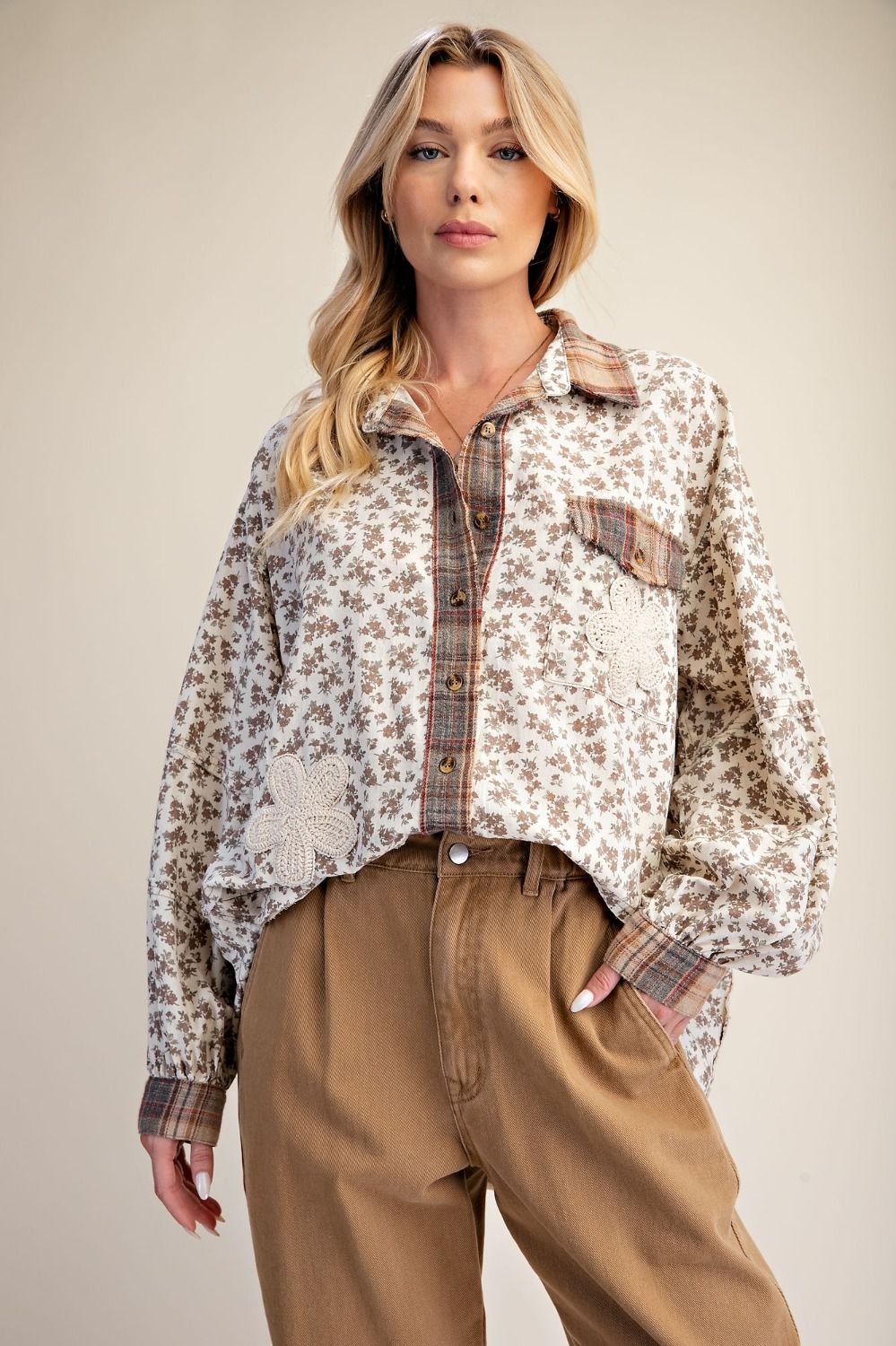 Floral Khaki Jacket