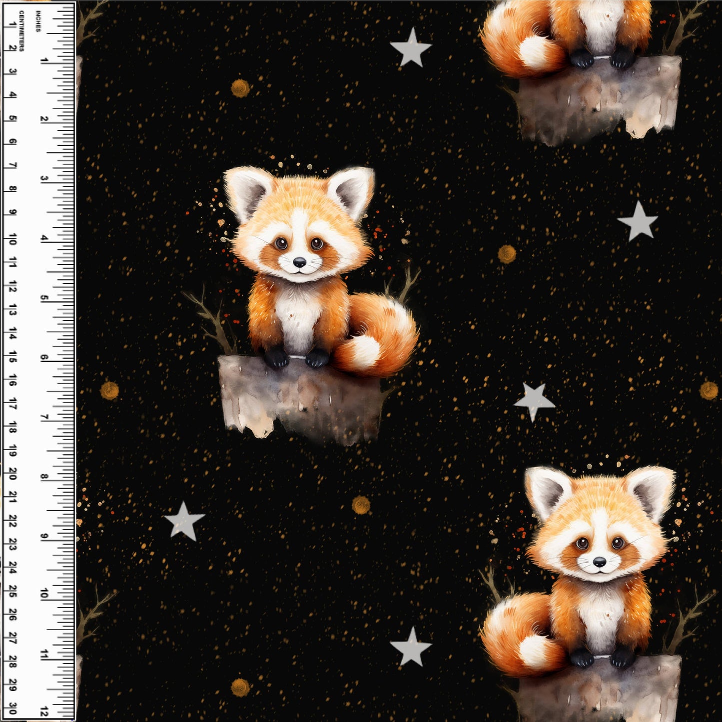 Busy Little Stitches - Fox On A Stump Toddler Blanket