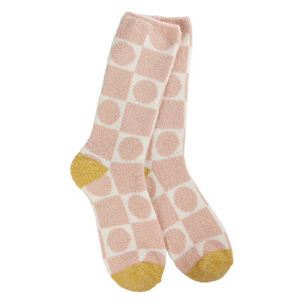 World's Softest® Socks - Cozy Cali Geometric Rose