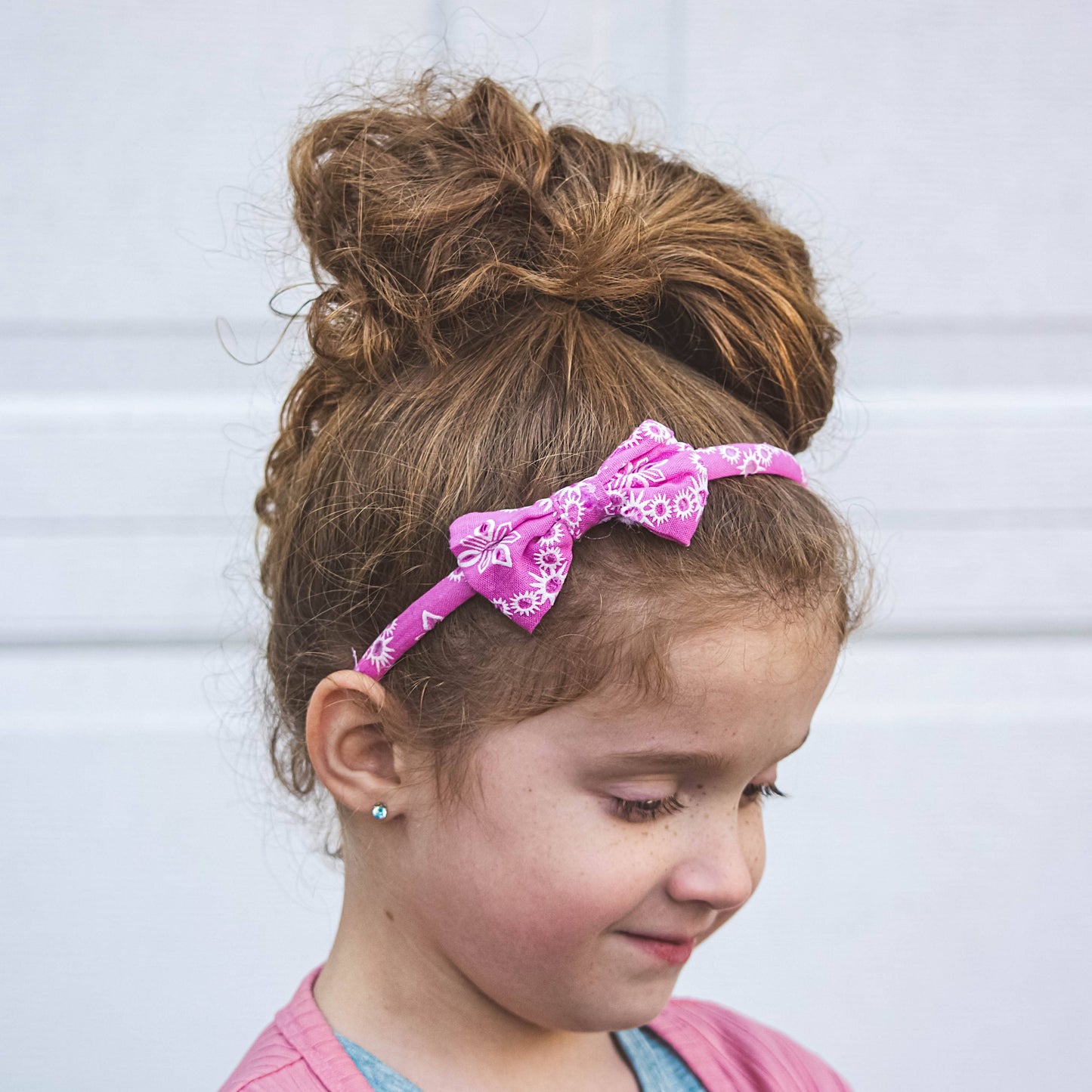 Frog Sac - Thin Eyelet Lace Bow Headbands - 4 Pack