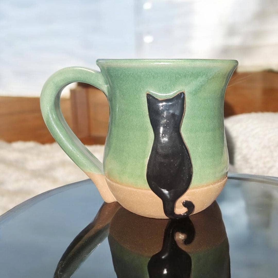 MudWorks Pottery - Black Cat Mug