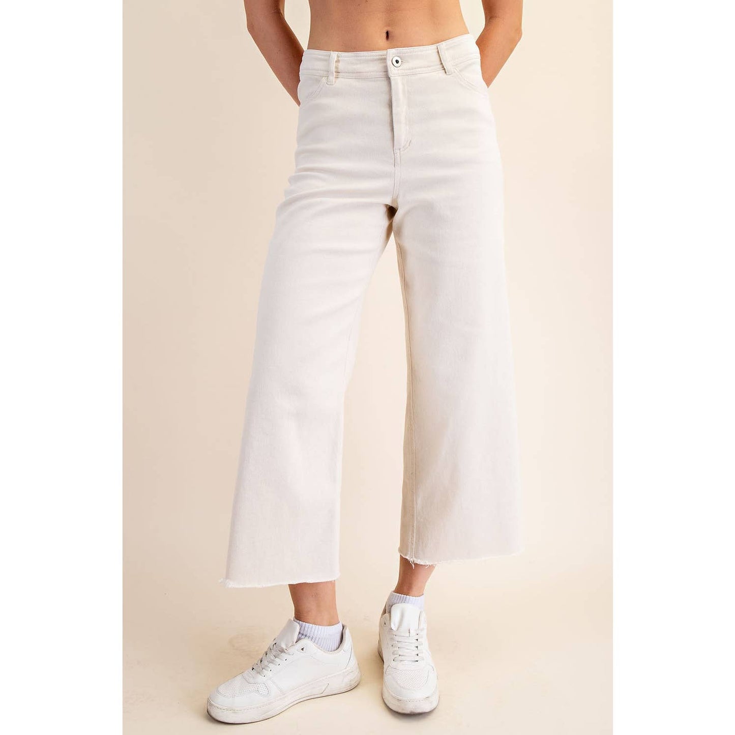 Rae Mode - COTTON TWILL WIDE LEG ANKLE PANT