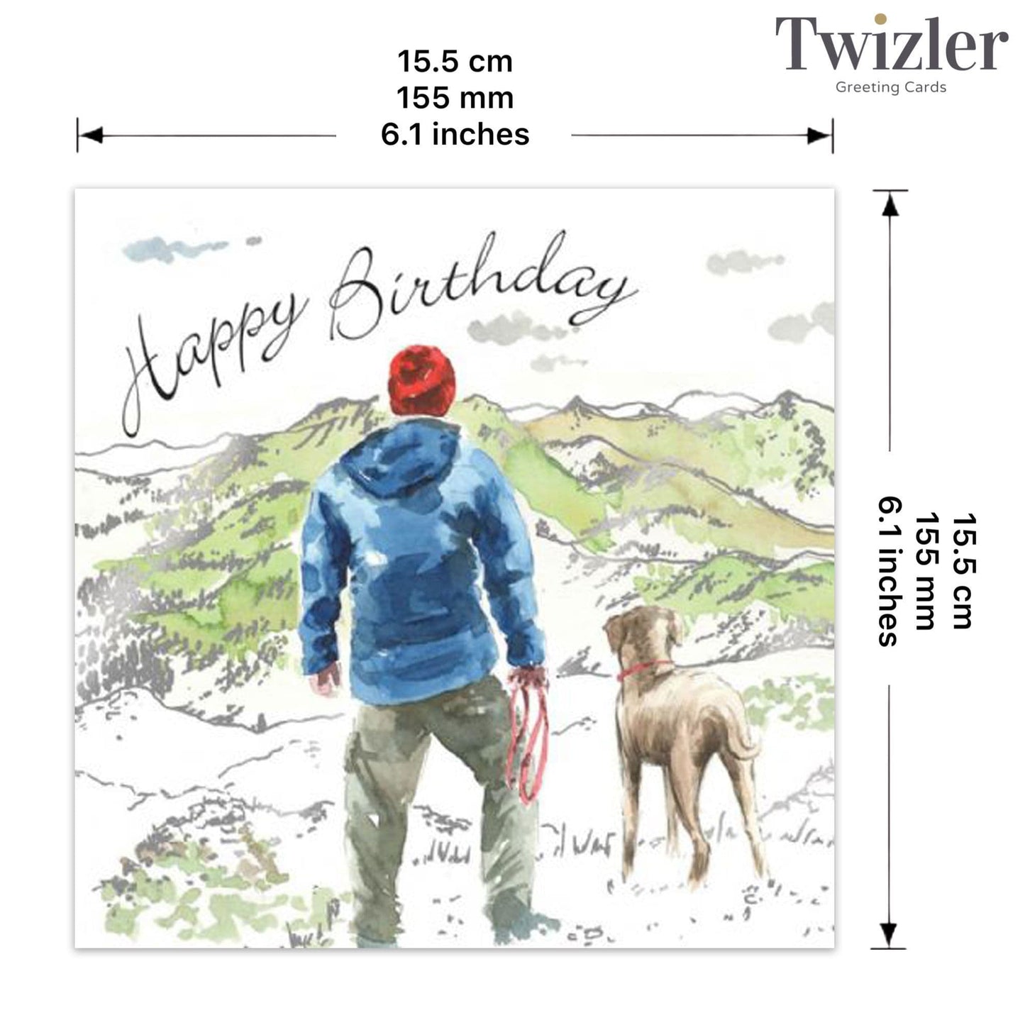 Twizler Ltd - Hiking - Mens Birthday Card