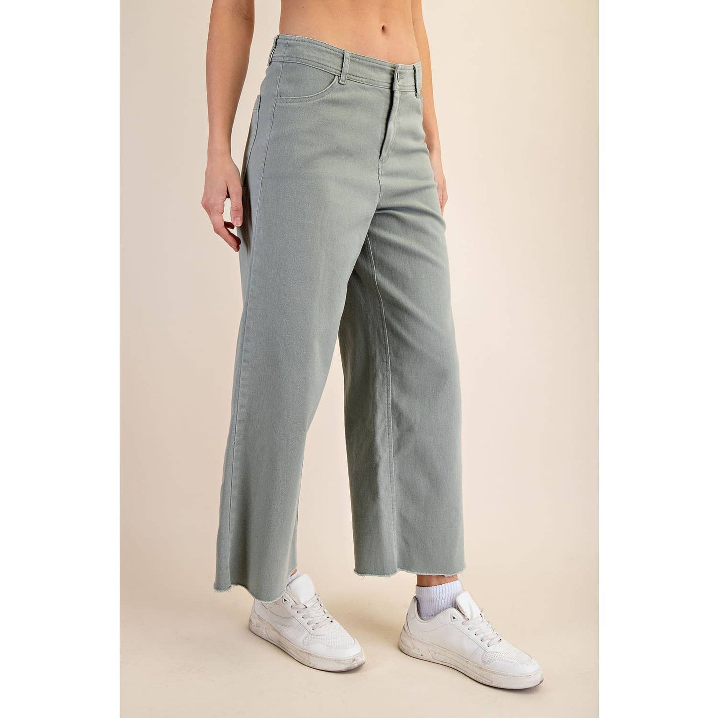 Rae Mode - COTTON TWILL WIDE LEG ANKLE PANT