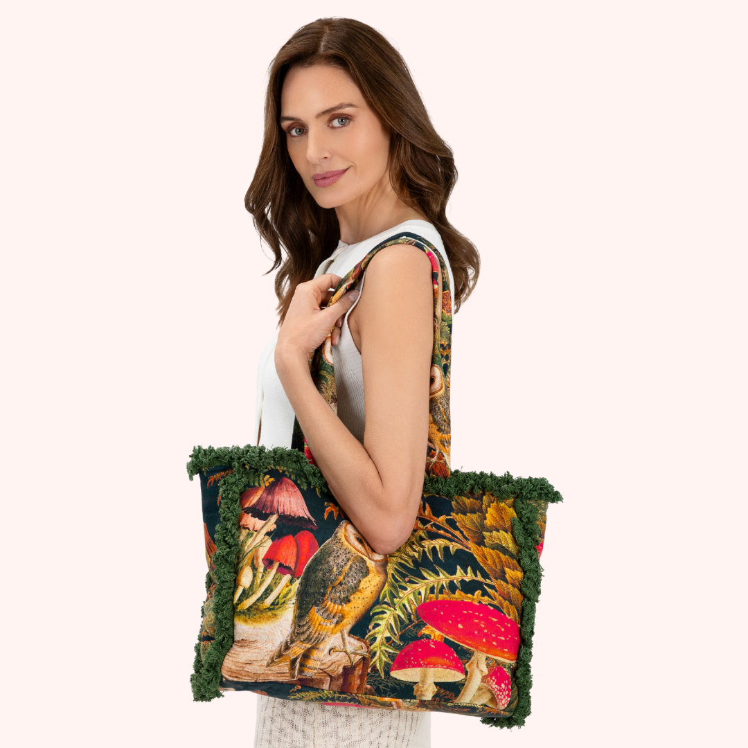 Powder Design inc - US - Fringed Tote Bags - Woodland Owl