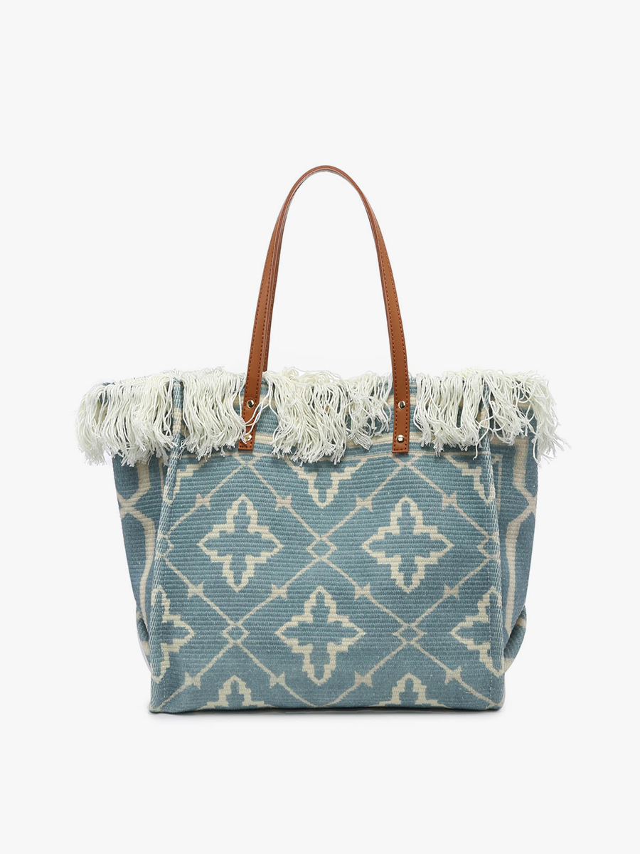Jen & Co. - *SALE* M2091 Madison Handwoven Fringe Tote