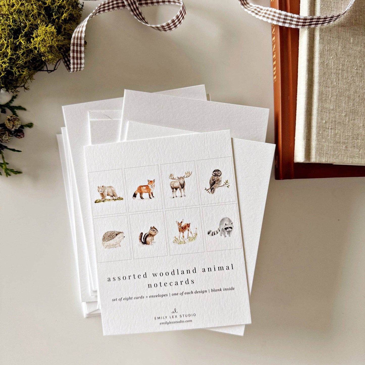 emily lex studio - Woodland animals assorted notecard set