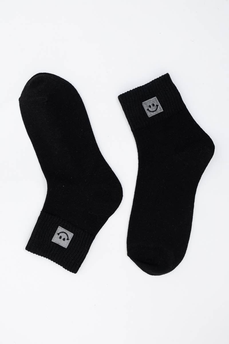 Leto Accessories - Happy Feet Embroidered Socks 🙃 - Fun Vibes