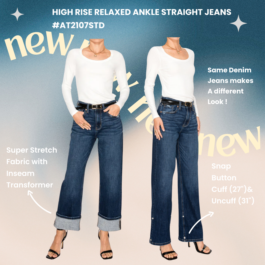ARTEMIS VINTAGE - INSEAM TRANSFORM HIGH RISE RELAXED STRAIGHT LEG JEANS