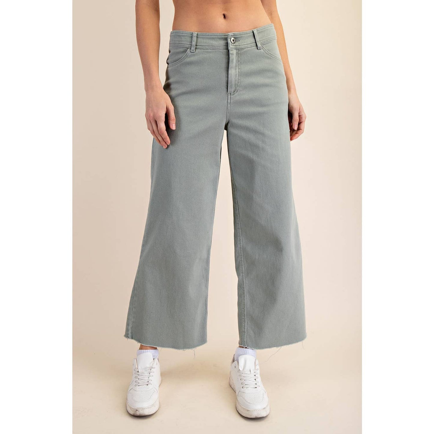 Rae Mode - COTTON TWILL WIDE LEG ANKLE PANT