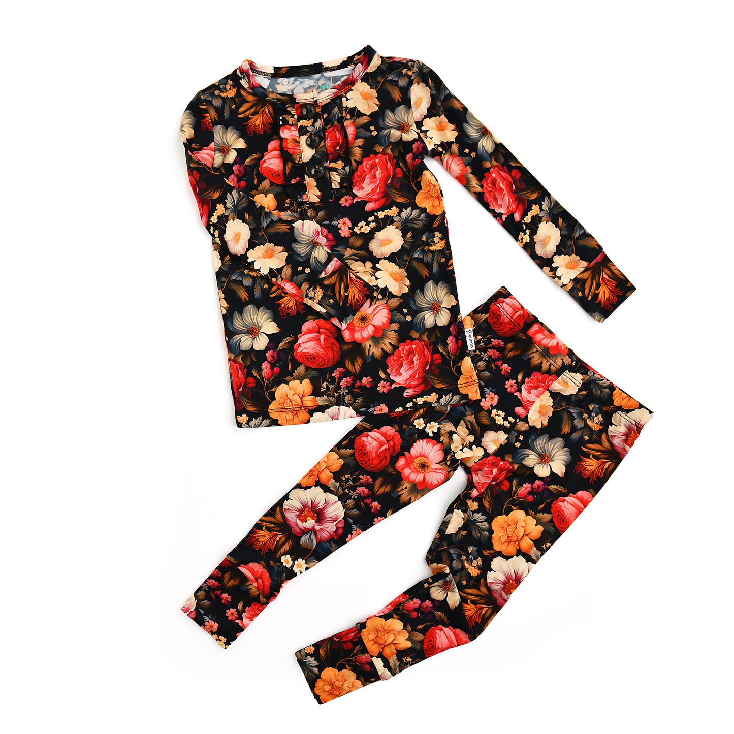 Gigi and Max - Lola Ruffle Two Piece Set Bamboo Clothing Kids Pajamas