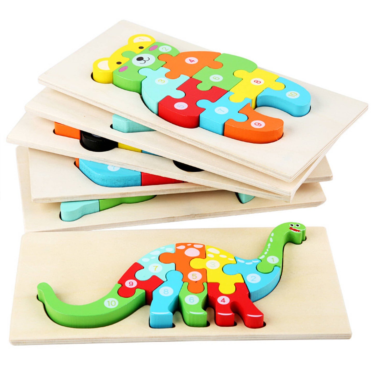 Wooden Puzzle, Educational Toy Gift - Assorted