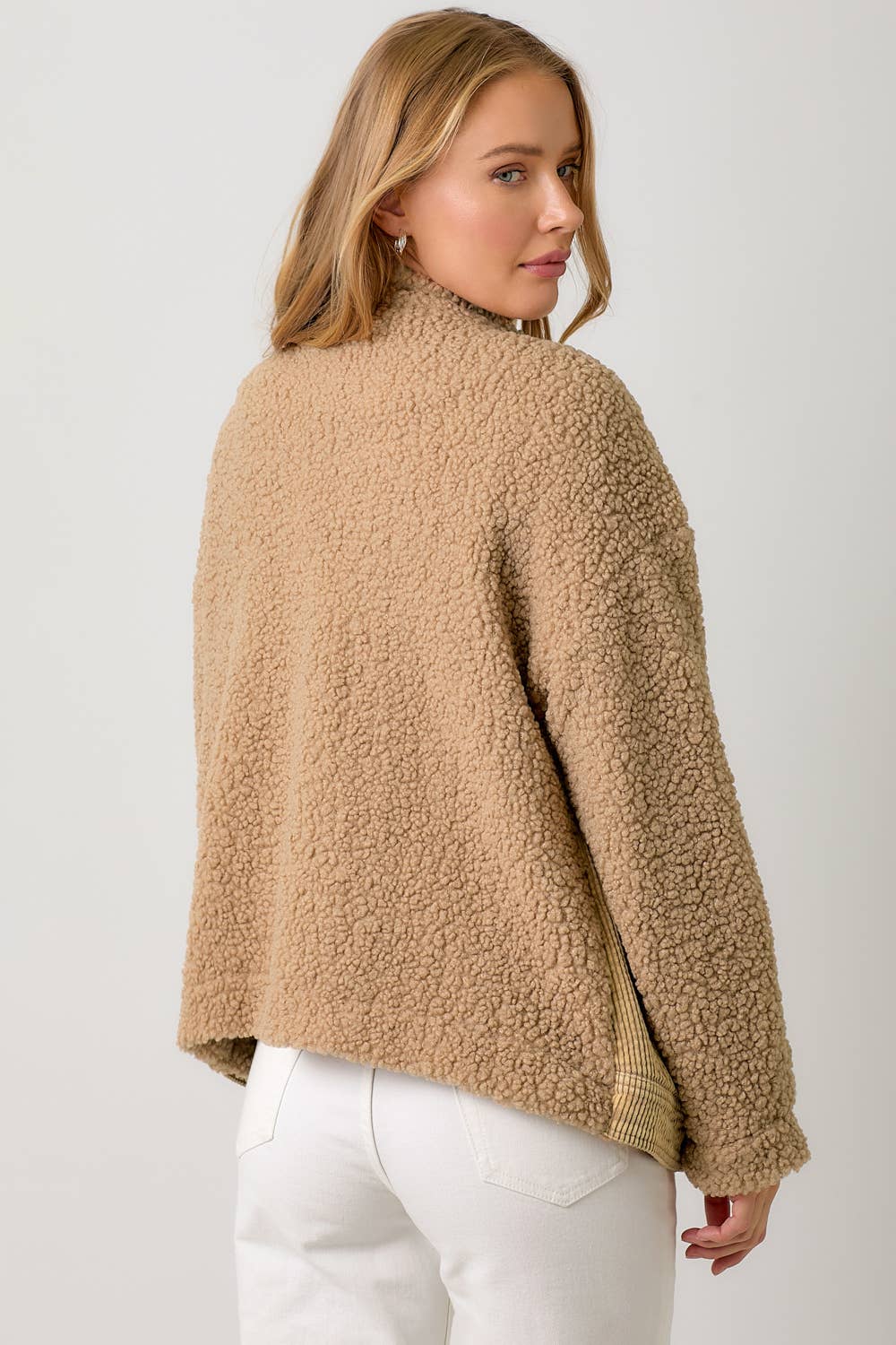 Mystree - 60817 Corduroy Mixed Sherpa Jacket