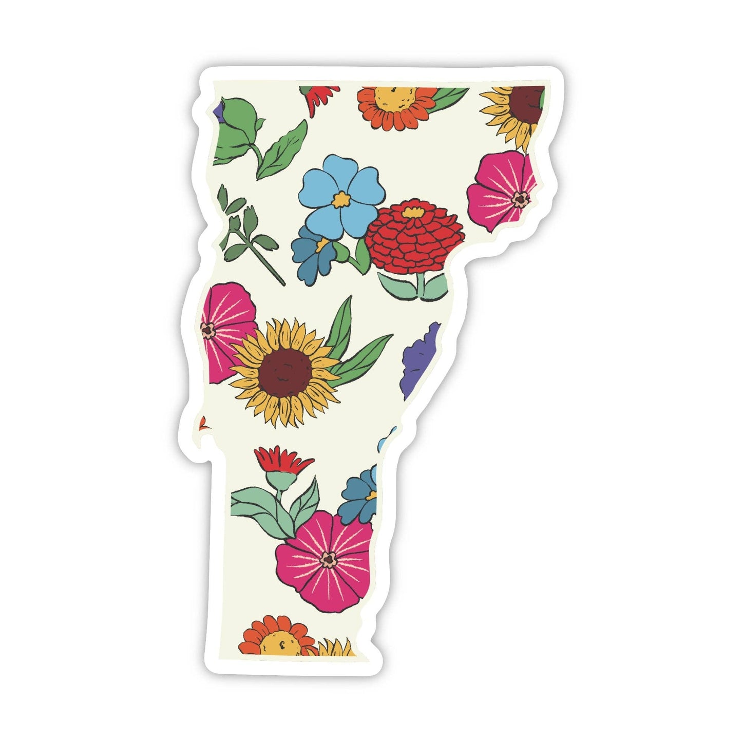 Big Moods - Vermont Vintage Floral Pattern Sticker