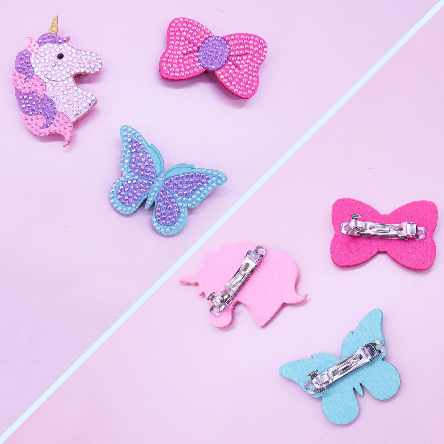 Frog Sac - Interchangeable Rhinestone Charm Headband and Hair Clips
