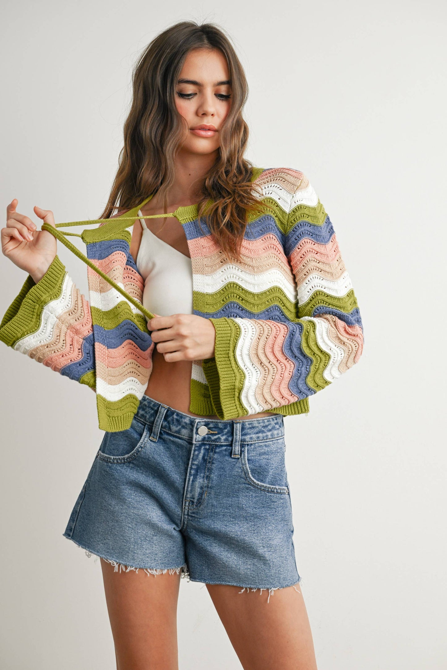 BUTTERMELON - Loose Fit Open Front Cardigan - BMC7640