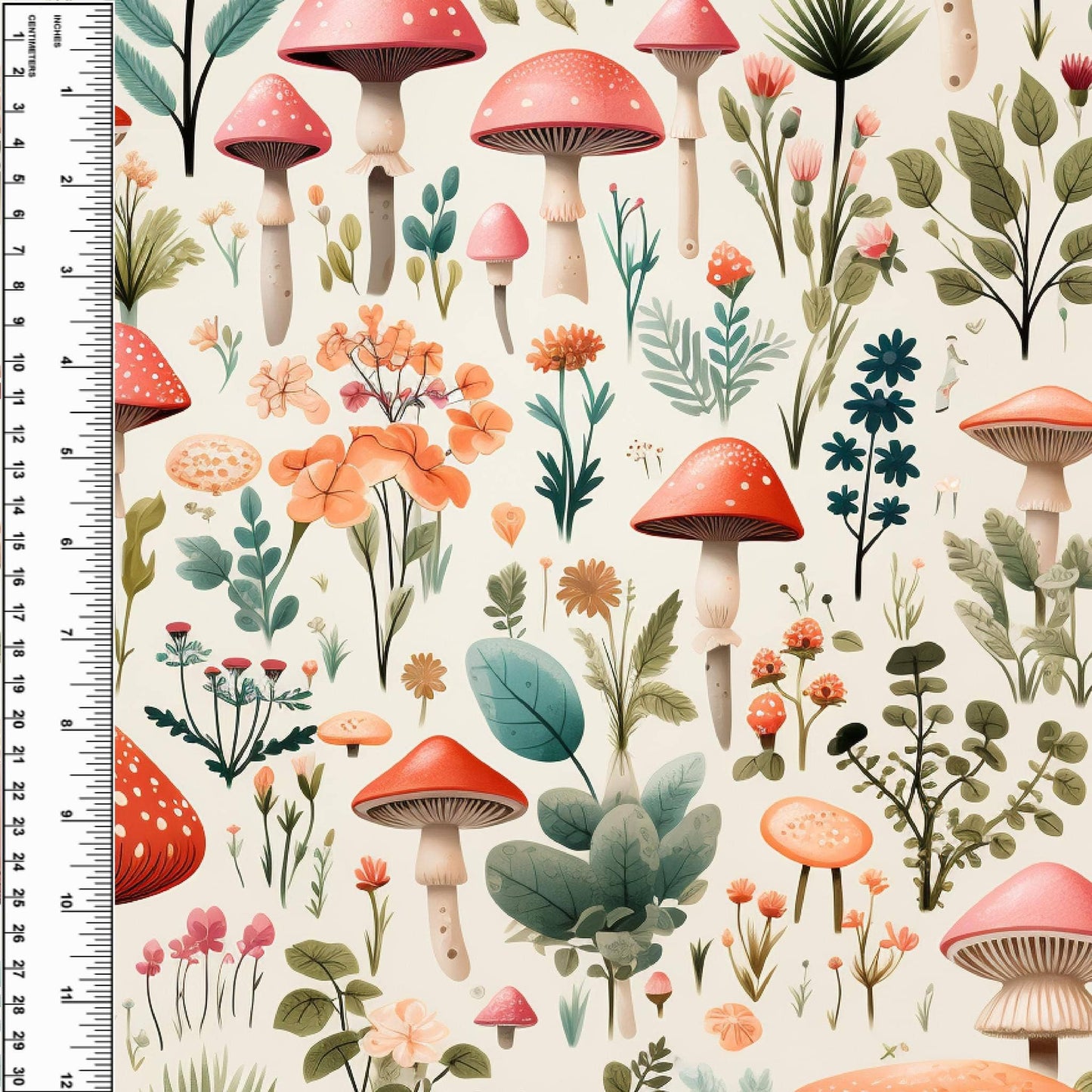 Busy Little Stitches - Mushroom Floral Field Toddler Blanket