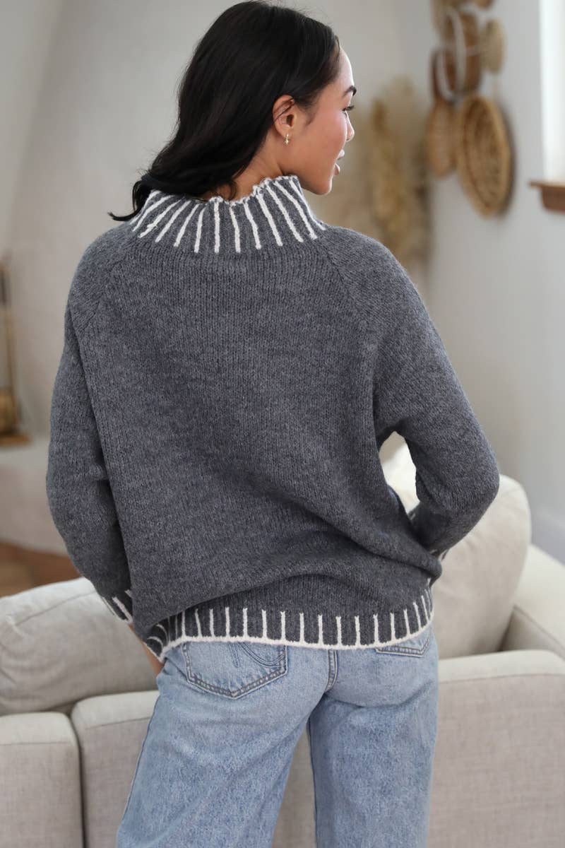 Nostalgia - NHQ23-ASIS ONE SIZE PULLOVER SWEATER WITH IVORY STICHES
