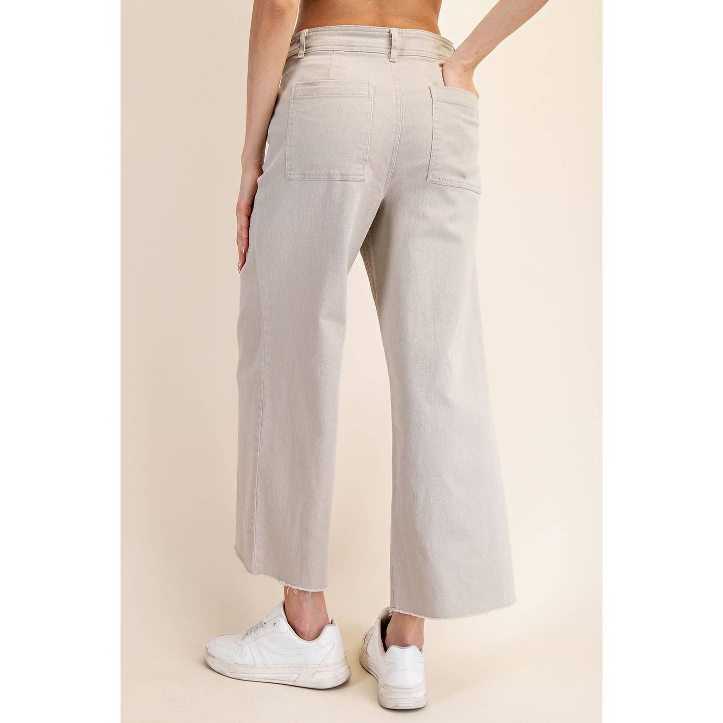 Rae Mode - COTTON TWILL WIDE LEG ANKLE PANT