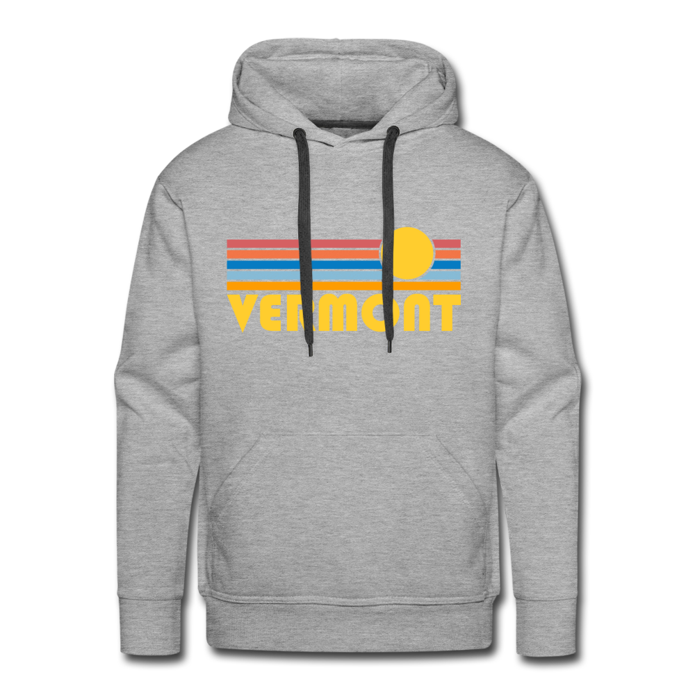 Hey Mountains - Premium Vermont Hoodie - Retro Sun