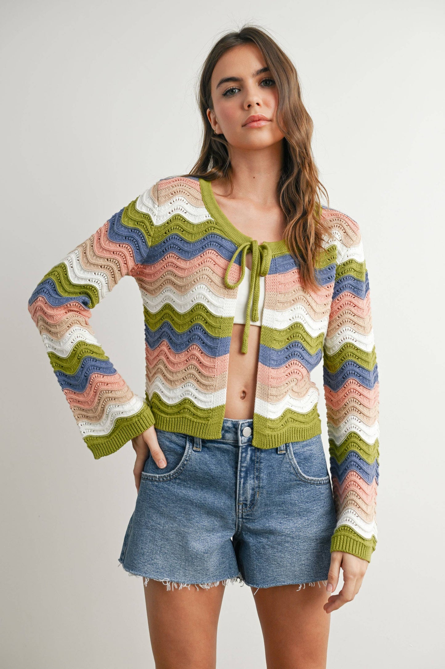 BUTTERMELON - Loose Fit Open Front Cardigan - BMC7640