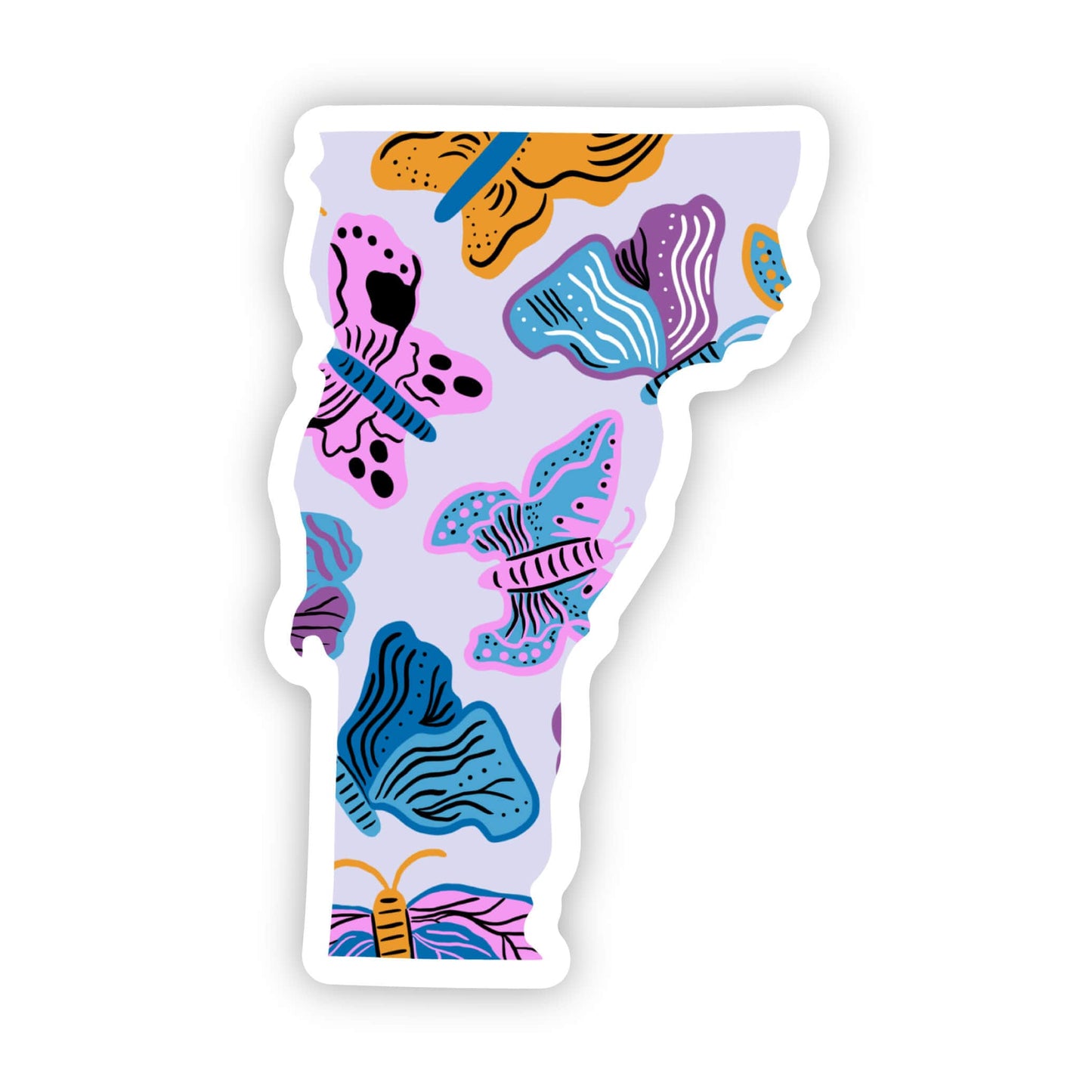Big Moods - Vermont Sticker - Moth & Butterfly