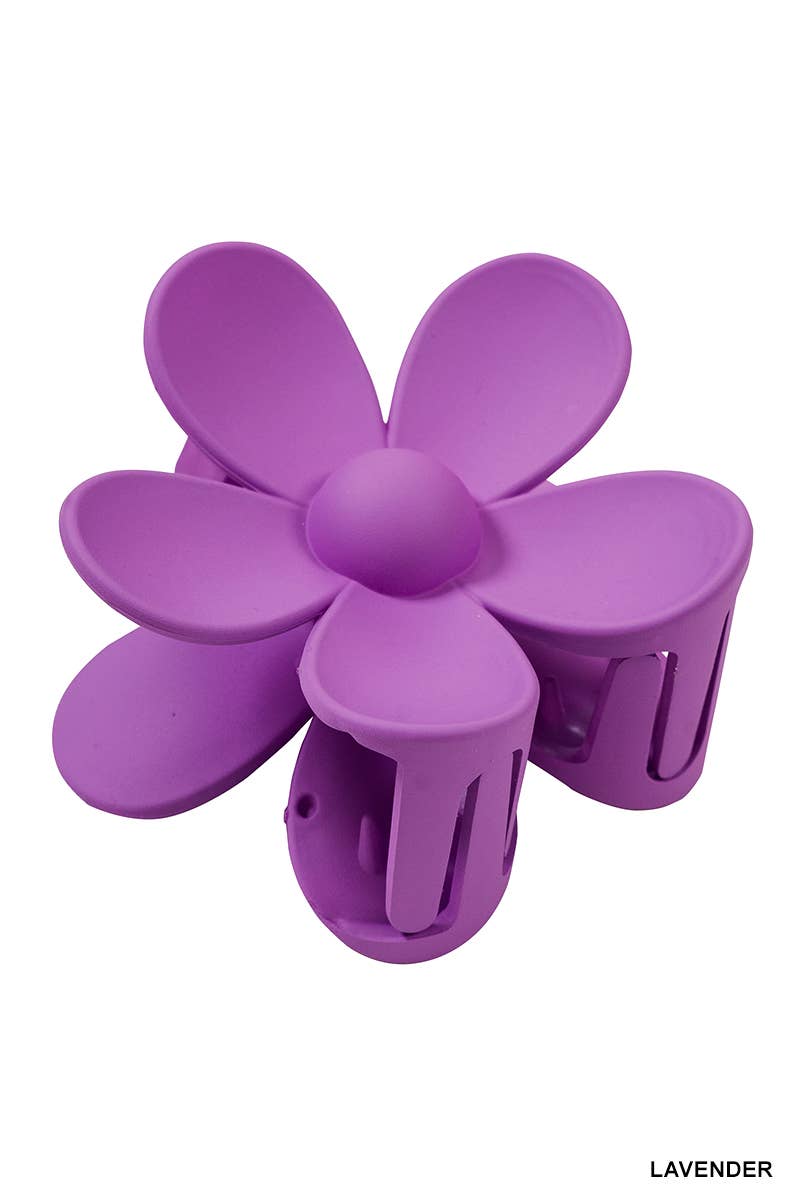 SI-25024 FLOWER HAIR CLAW CLIP : BRIGHT PINK-157776 / OS