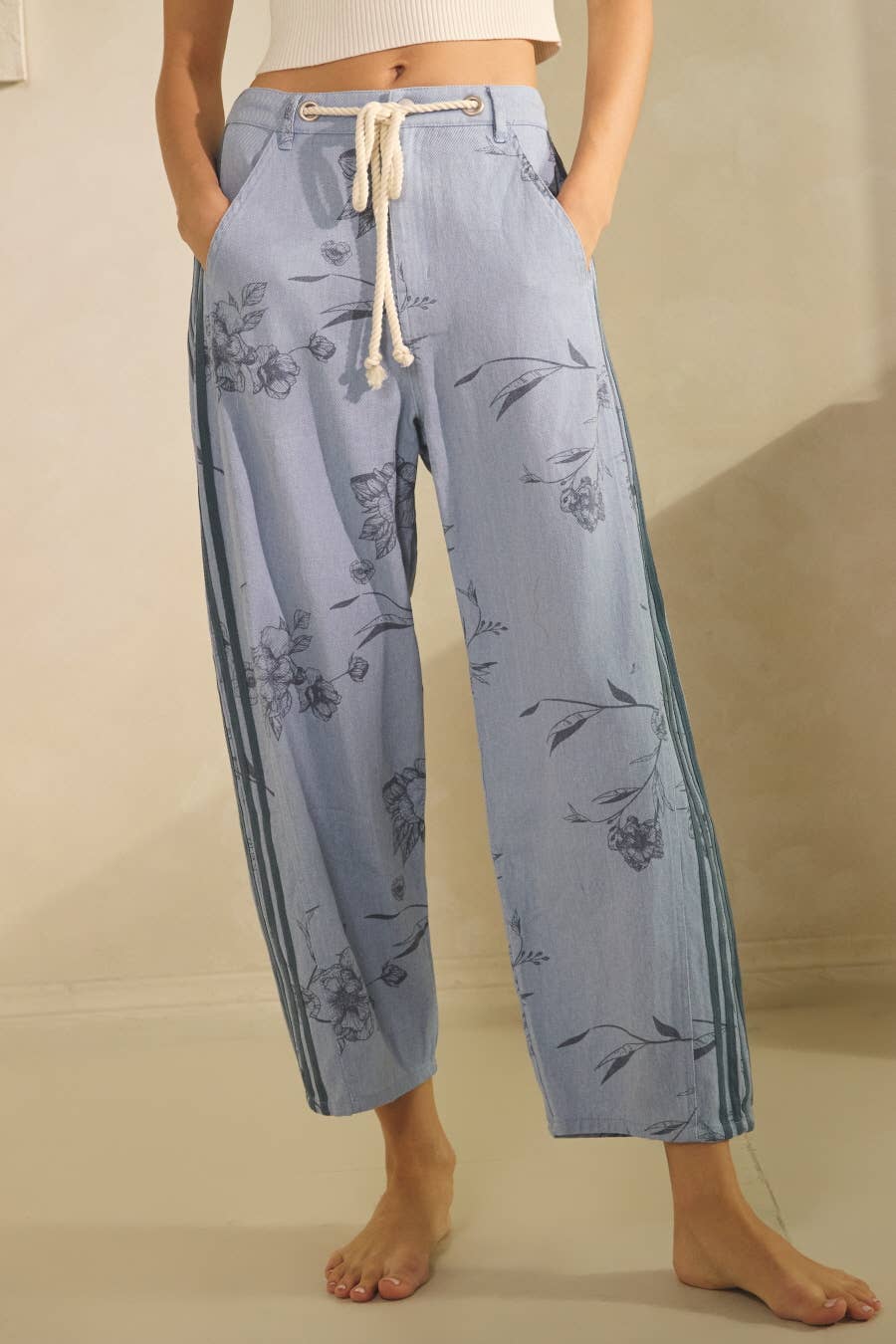 Oddi - Printed Pull-on Pants