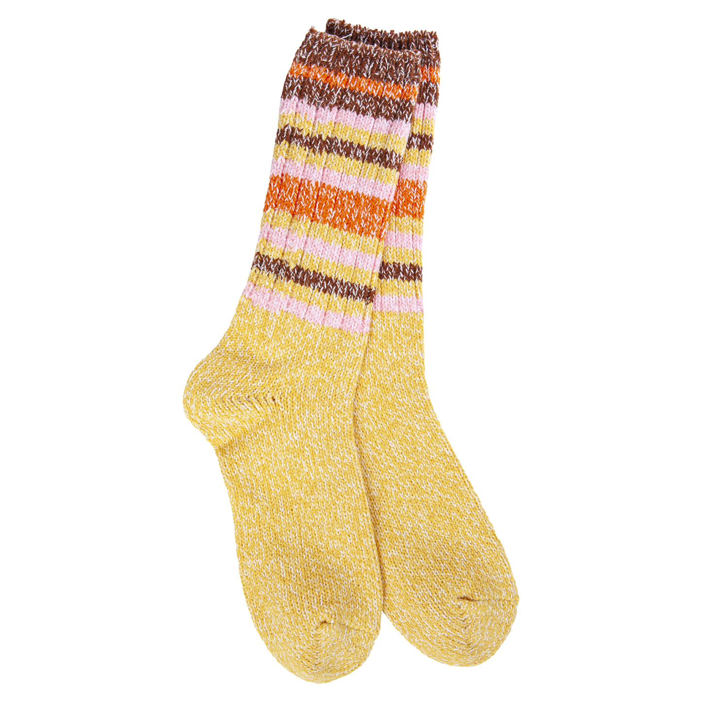 World's Softest® Socks - Ragg Crew Honey Stripe
