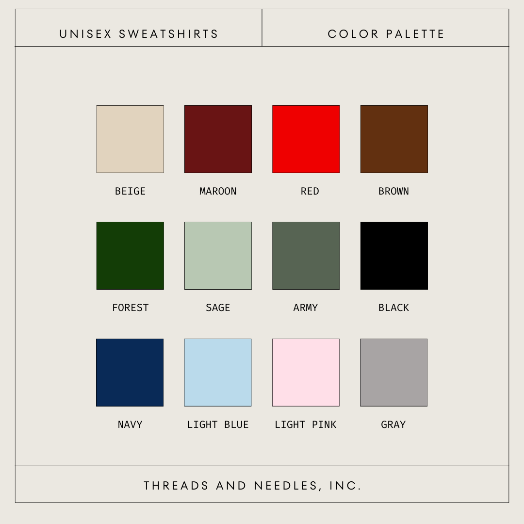 Threads And Needles, INC. - VERMONT Sweatshirt, Vermont Gifts