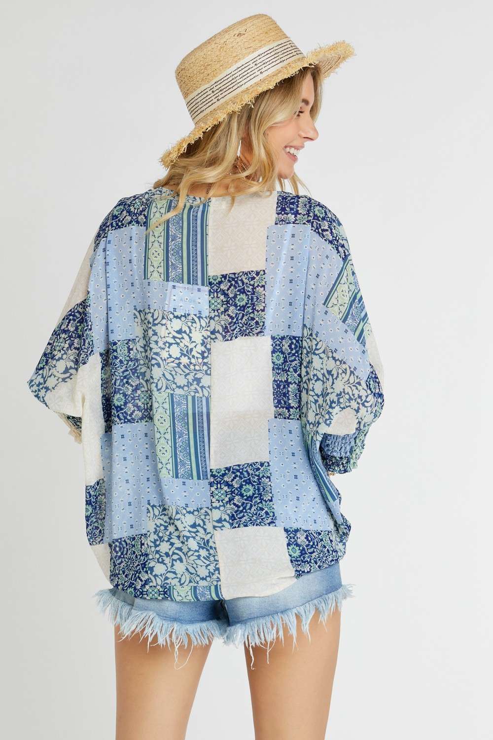 Madelyn - LT16168 - BOAT NECK LOOSE FIT BELL SLEEVE TOP