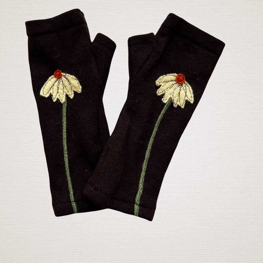 Sardine Clothing Co. - Fingerless Cashmere Gloves-Coneflower