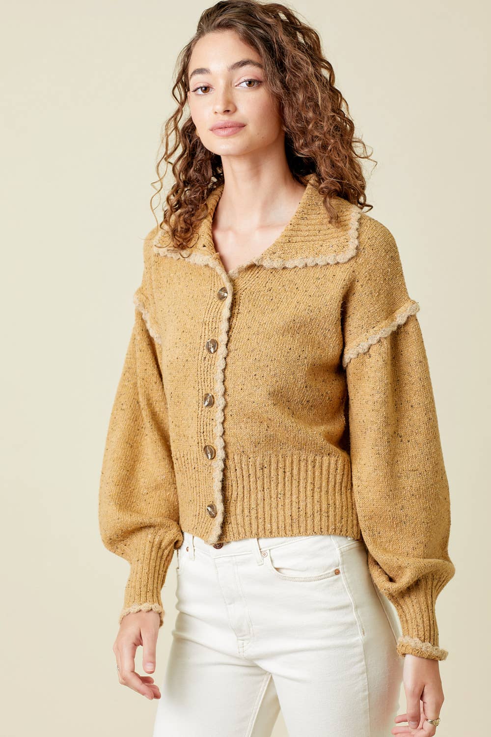 Mystree - 60195 Puff Sleeve Cardigan