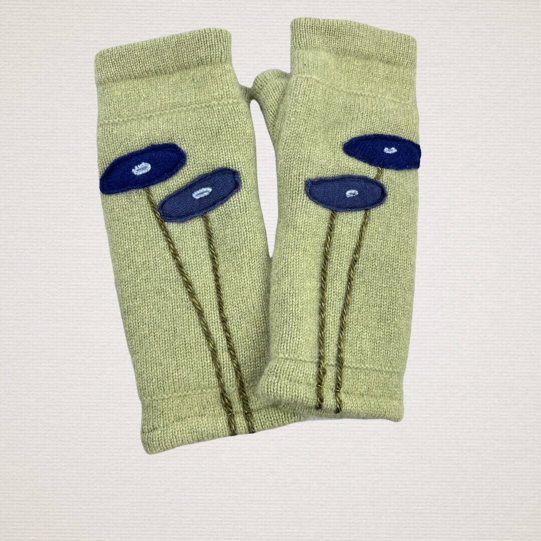 Sardine Clothing Co. - Fingerless Cashmere Gloves-Oval Poppy